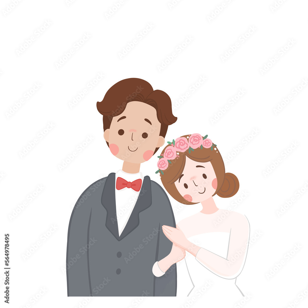 Bride and Groom, Weddings Couple on Transparent Background. Bride and Groom, Weddings Couple on Transparent Background.
