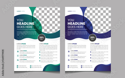 Corporate healthcare and medical cover a4 flyer design template healthcare.Cover, template design for a report and medical brochure  design, flyer, leaflets decoration for printing and presentation.