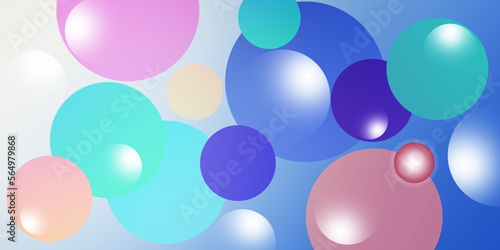 Abstract Soft Colorful Ball Shape Gradients Background