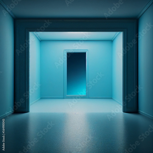 Interior 4 3d azul claro