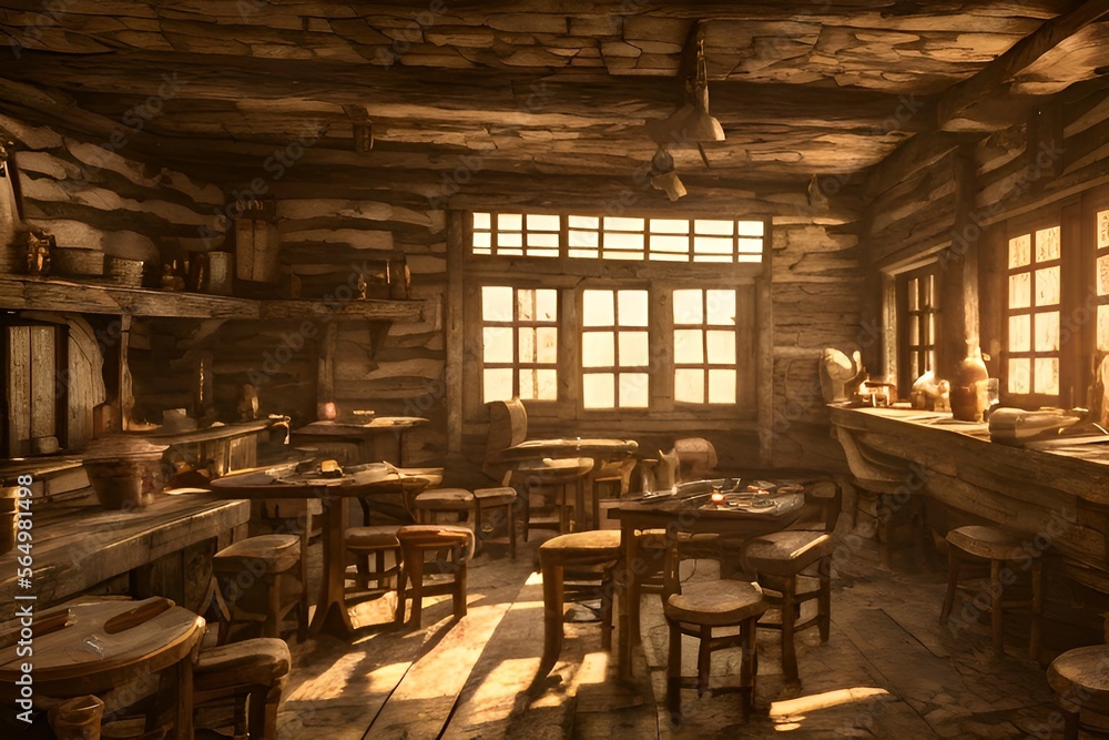 Old tavern interior series Stock Illustration | Adobe Stock