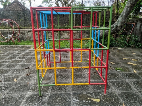 a game of dexterity in the garden
