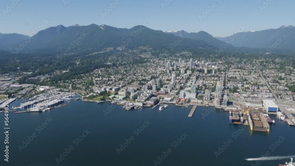 Breathtaking city view of North Vancouver, BC, Canada. A stunning ...