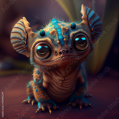 Generative AI - Cute alien animal