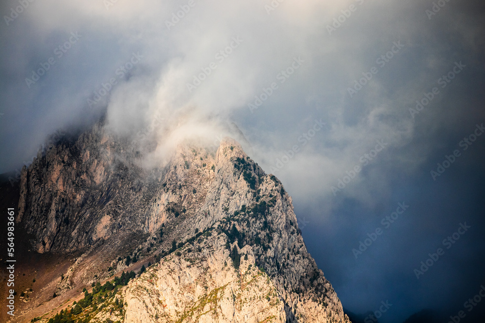 Pico de la montaña Pedraforca, en el Parque natural de Cadi-Moixero. Comarca del Bergueda, Catalunya, España