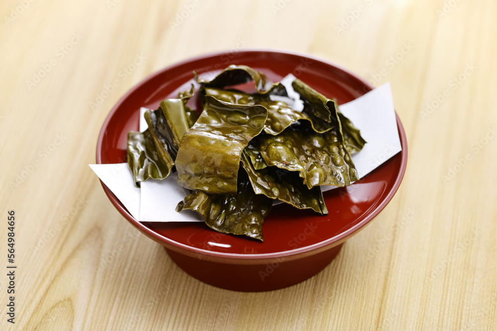 kelp chips ( deep fried kombu ), healthy Japanese snack kelp chips ( deep fried kombu ), healthy Japanese snack