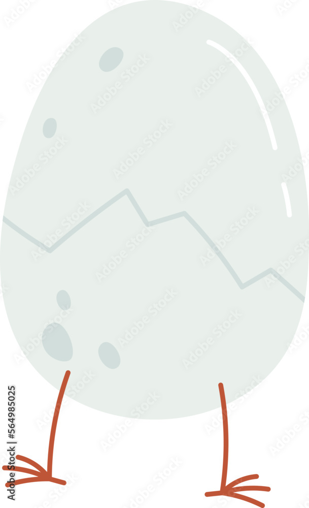 Obraz premium Cute chicken legs flat icon