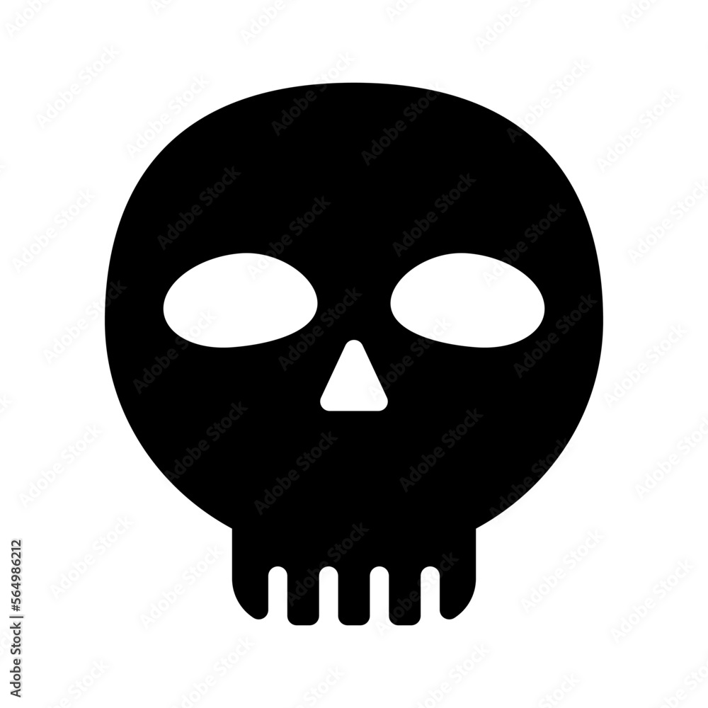 Hazardous Area Icon. Skull icon. Vector. Hazardous Area Icon. Skull icon. Vector.