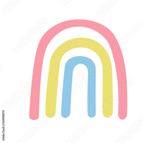 simple rainbow illustration for design element