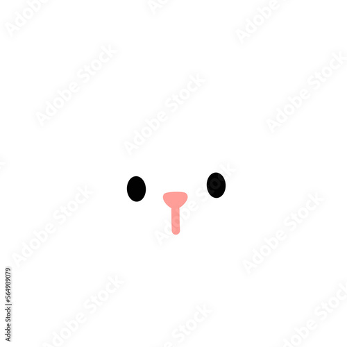 cute bunny head illustration