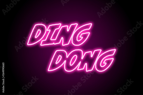 Ding dong comic book neon sign text bubbles hentai manga