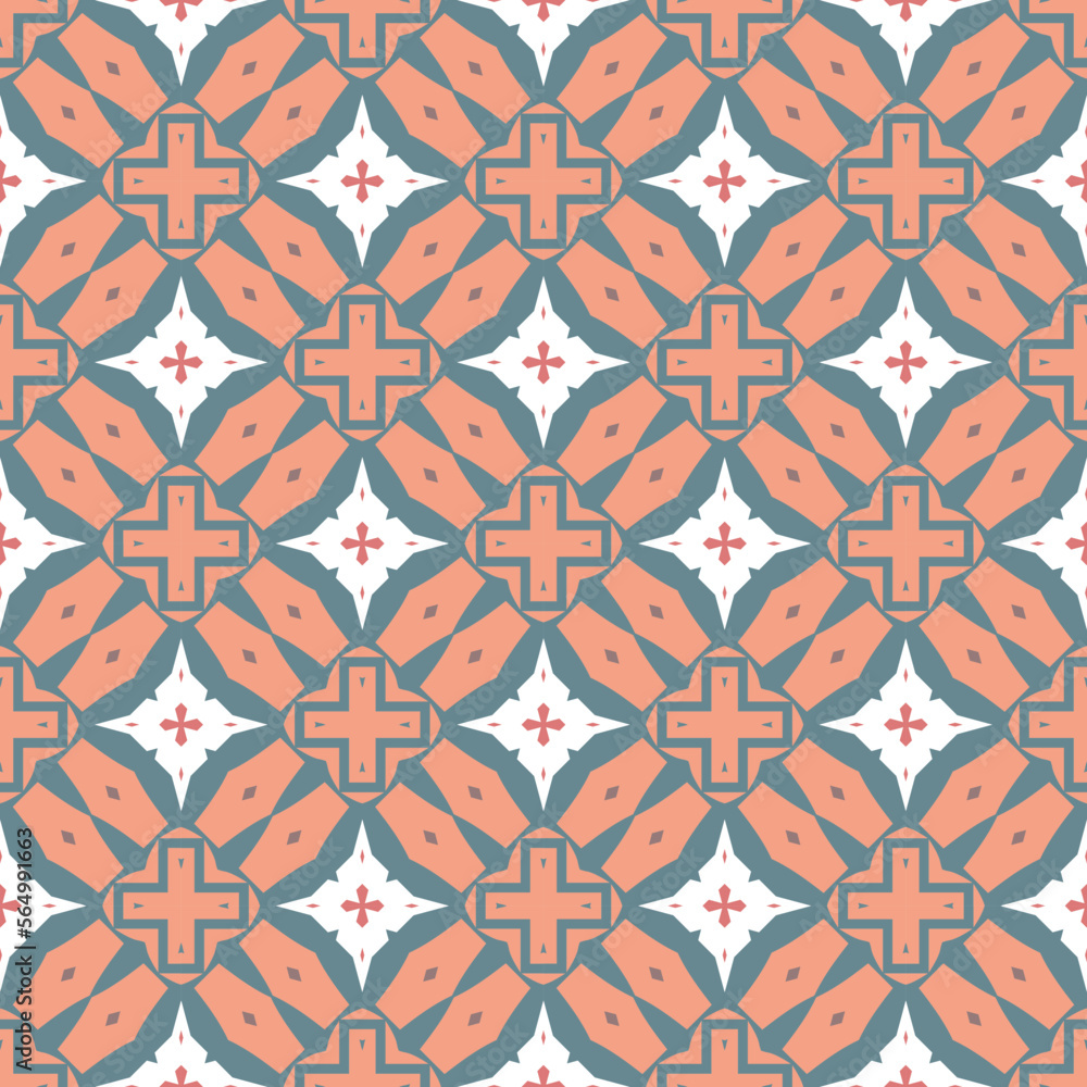 Fototapeta premium Abstract tileable geometric pattern. A seamless background, vintage texture. 