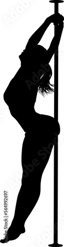 Pole Dancing Woman Silhouette
