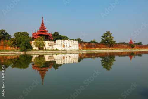 The royal palace of Mandalay in Myanmar	

