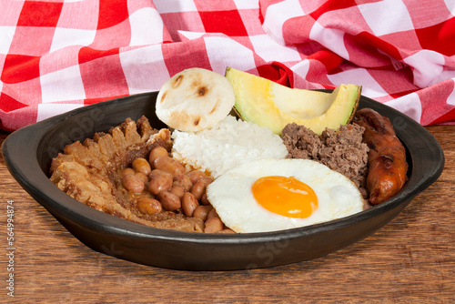Bandeja Paisa Mountaineer The Most Representative Dish Of Colombia And The Insignia Of Antioquia Gastronomy photo
