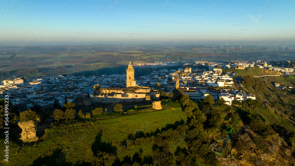 vista del amanecer en el municipio de Medina Sidonia, en la provincia de Cádiz, España