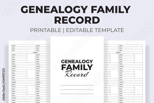 Genealogy Family Record photo