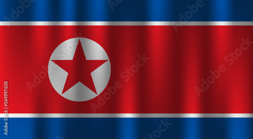 Free Download flag of north korea country nation symbol 3d textile satin effect  background wallpaper vector - GFXLoad