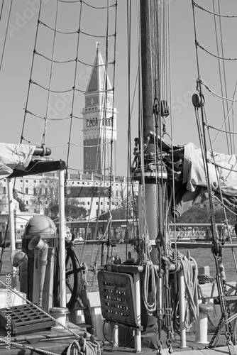 Venice - sailboat and bell tower