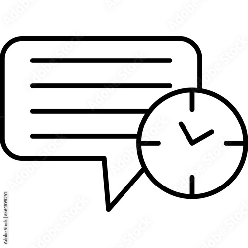 Message Clock Icon photo