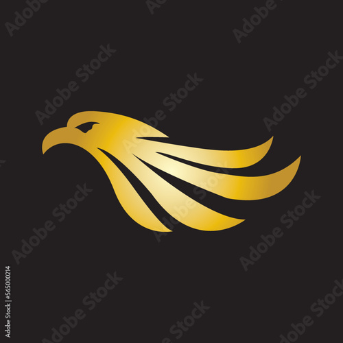 illustration of an gold eagle logo.