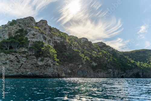 Landscape of the Costa Brava in summer.