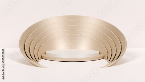 3D render of a product display podium, product glorifier