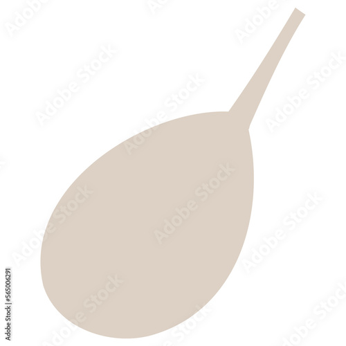 Isolated leaf illustration in beige - graphic design element