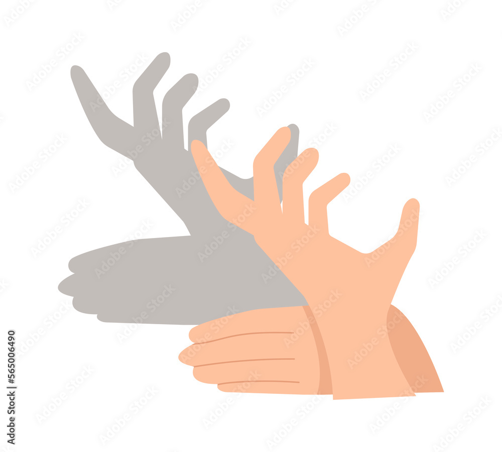 Make shadow hand animals flat icon Make shadow hand animals flat icon