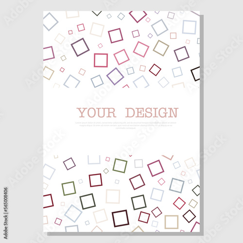 The composition of geometric shapes. Layout for creative ideas for the design of title pages, covers, books, brochures, leaflets, posters, booklets. Layout of the interior