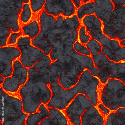 High-Resolution Image of Lava Texture Background Overlay Showcasing the Natural Beauty and Intensity of Lava, Perfect for Adding a Touch of Danger, Heat and Elegance to any Design