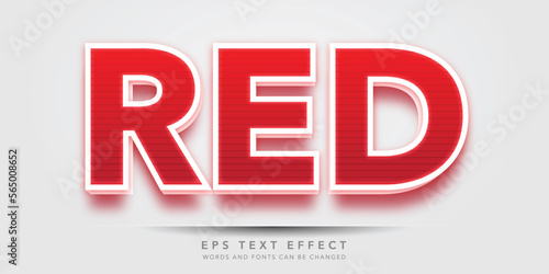 red 3d editable text effect