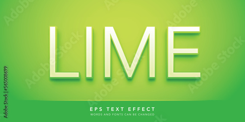 lime 3d editable text effect