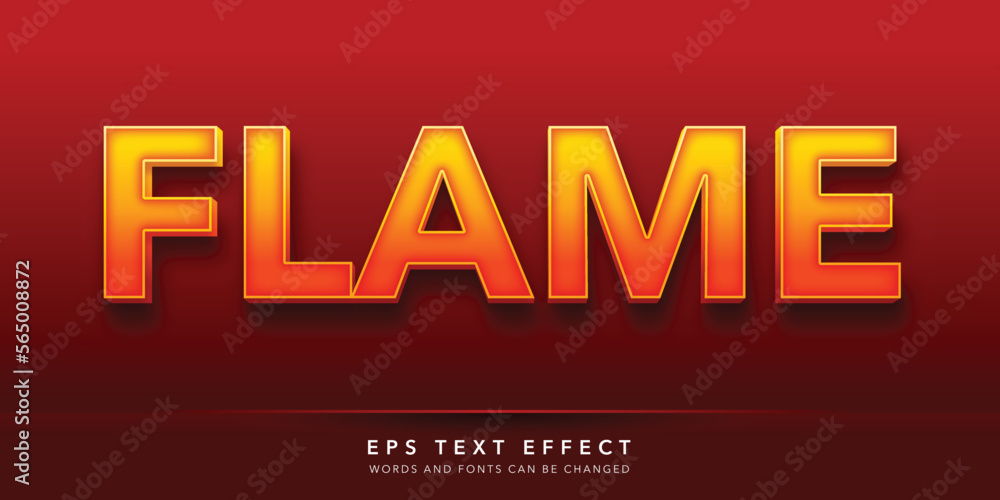 flame 3d editable text effect