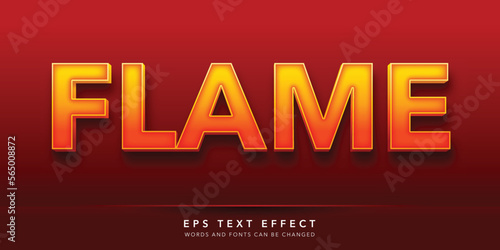 flame 3d editable text effect