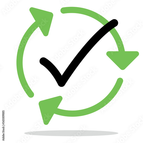 Recycle Circle Arrows With Check Mark