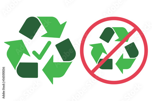 Recycleable And Non Recycleable Signs photo