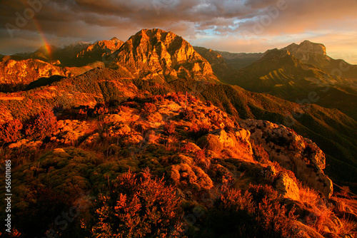 Punta Llerga is a mountain of Pyrenees in Huesca, in the region Sobrarbe. photo