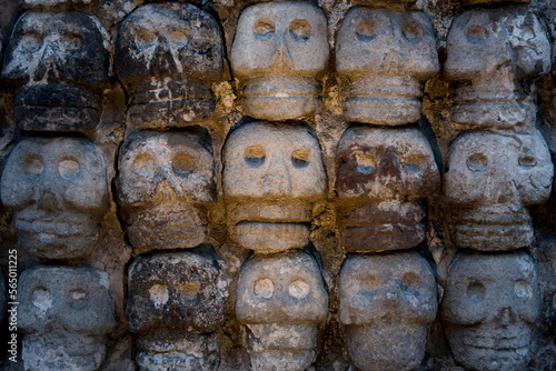 Tzompantli Stone, Templo Mayor, Mexico City,  Mexico photo