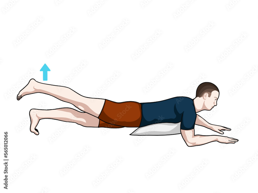 Vectoral exercise illustration for hip pain (hip joint). Exercise 8 Vectoral exercise illustration for hip pain (hip joint). Exercise 8