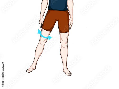 Vectoral exercise illustration for hip pain (hip joint). Exercise 18