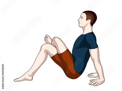 Vectoral exercise illustration for hip pain (hip joint). Exercise 22