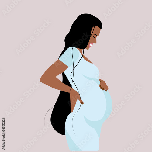 happy pregnant woman