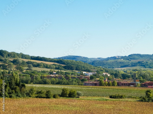 Hills, fields and meadows - typical views of Tuscany.