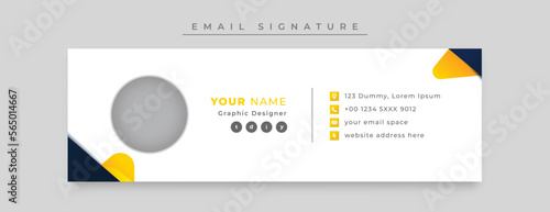 Corporate email signature template design or email footer