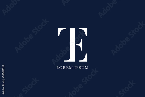 Εκτύπωση καμβά TE letter modern typo logo design, TE logo design, Clothing brand TE logo, TE ic