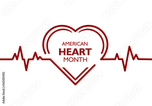 american heart month banner template