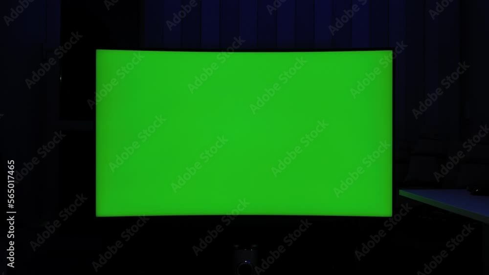 422 10 bit static shot, curved tv green screen at night in a dark room with ambient lighting 422 10 bit static shot, curved tv green screen at night in a dark room with ambient lighting