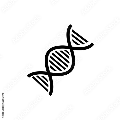 DNA icon vector. Line genetic symbol. Trendy flat biology outline ui sign design. Thin linear graphic pictogram for web site, mobile application.