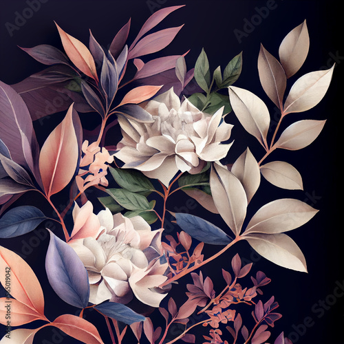 Watercolor painting generative Ai illustration of abstract background